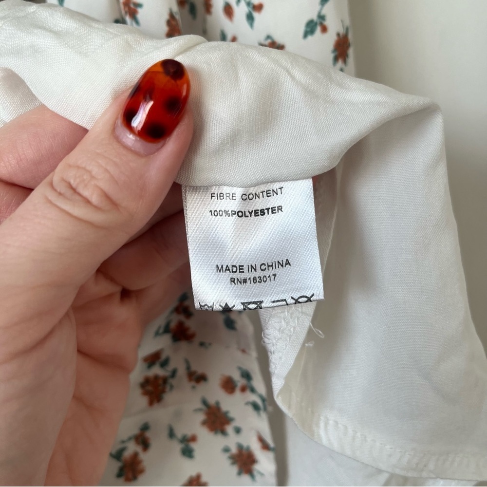Princess Polly Koko White Floral Tie Back Mini Dress 6 - Picture 9 of 11